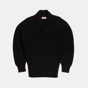 RAF Shawl Collar Pullover Black